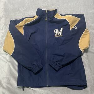 Milwaukee Brewers Majestic Jacket Men’s M Therma Base Vented Full Zip MLB